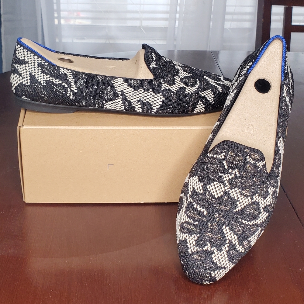 ROTHY'S THE ALMOND LOAFER BLACK CHANTILLY
